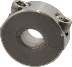 Climax Metal Products - 1/4" Bore, Stainless Steel, Two Piece Shaft Collar - 11/16" Outside Diam, 5/16" Wide - Americas Industrial Supply