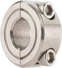 Climax Metal Products - 5/16" Bore, Stainless Steel, Two Piece Shaft Collar - 11/16" Outside Diam, 5/16" Wide - Americas Industrial Supply