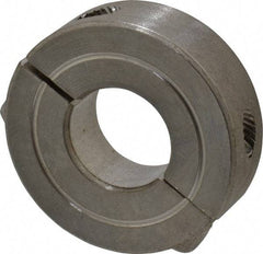 Climax Metal Products - 9/16" Bore, Stainless Steel, Two Piece Shaft Collar - 1-5/16" Outside Diam, 7/16" Wide - Americas Industrial Supply