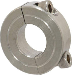 Climax Metal Products - 5/8" Bore, Stainless Steel, Two Piece Shaft Collar - 1-5/16" Outside Diam, 7/16" Wide - Americas Industrial Supply