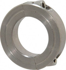 Climax Metal Products - 1-1/8" Bore, Stainless Steel, Two Piece Shaft Collar - 1-7/8" Outside Diam, 1/2" Wide - Americas Industrial Supply