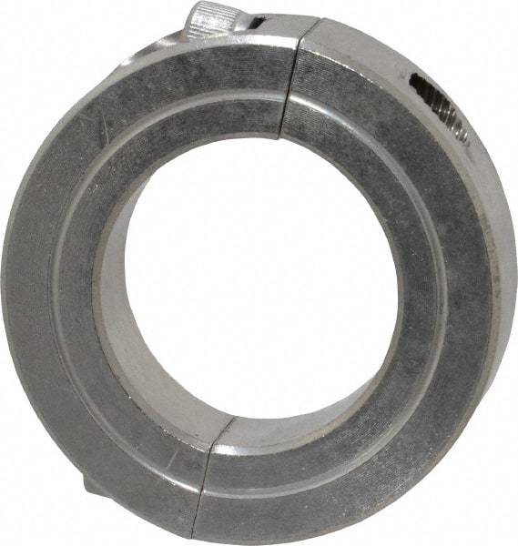 Climax Metal Products - 1-1/4" Bore, Stainless Steel, Two Piece Shaft Collar - 2-1/16" Outside Diam, 1/2" Wide - Americas Industrial Supply