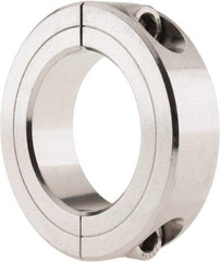 Climax Metal Products - 1-5/8" Bore, Stainless Steel, Two Piece Shaft Collar - 2-5/8" Outside Diam, 11/16" Wide - Americas Industrial Supply