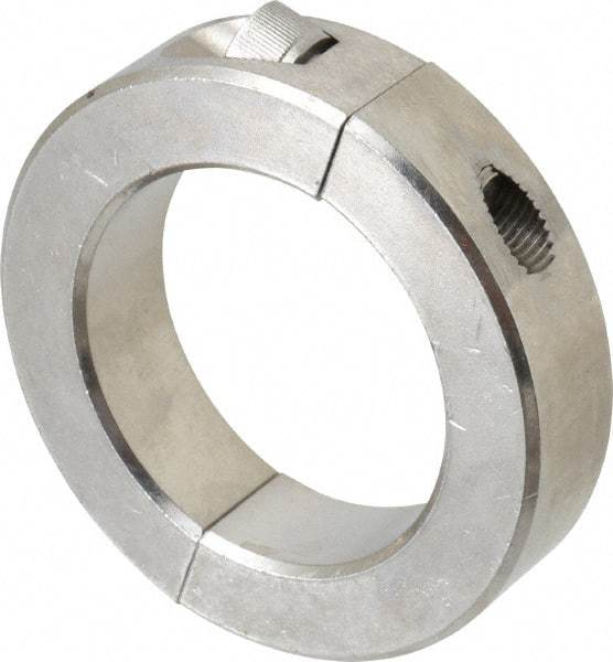 Climax Metal Products - 2" Bore, Stainless Steel, Two Piece Shaft Collar - 3" Outside Diam, 11/16" Wide - Americas Industrial Supply