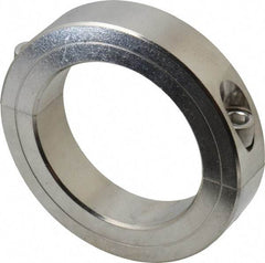 Climax Metal Products - 2-3/8" Bore, Stainless Steel, Two Piece Two Piece Split Shaft Collar - 3-1/2" Outside Diam, 3/4" Wide - Americas Industrial Supply