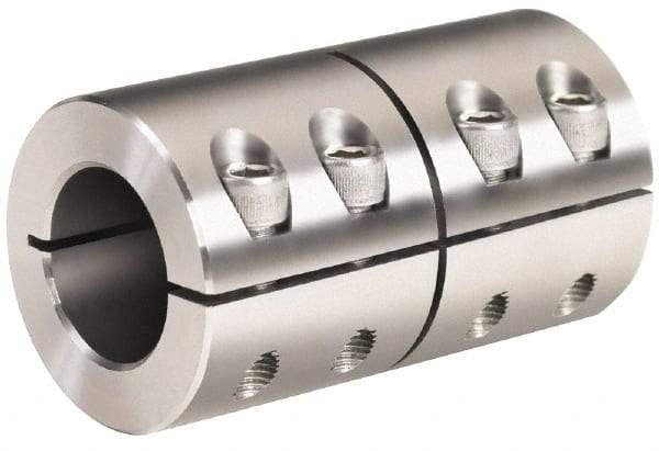 Climax Metal Products - 1" Inside x 1-3/4" Outside Diam, One Piece Split Clamping Collar - 3" Long - Americas Industrial Supply