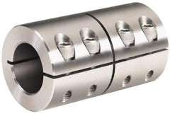 Climax Metal Products - 2" Inside x 3-3/8" Outside Diam, One Piece Split Clamping Collar - 4-7/8" Long - Americas Industrial Supply