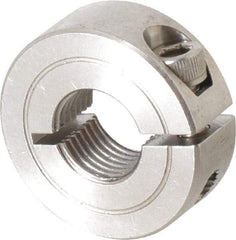 Climax Metal Products - 1/2-20 Thread, Stainless Steel, One Piece Threaded Shaft Collar - 1-1/8" Outside Diam, 13/32" Wide - Americas Industrial Supply