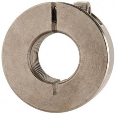 Climax Metal Products - 5/8-18 Thread, Stainless Steel, One Piece Threaded Shaft Collar - 1-5/16" Outside Diam, 7/16" Wide - Americas Industrial Supply