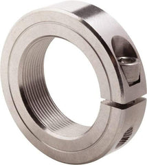 Climax Metal Products - 1-3/4-16 Thread, Stainless Steel, One Piece Threaded Shaft Collar - 2-3/4" Outside Diam, 11/16" Wide - Americas Industrial Supply