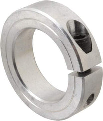 Climax Metal Products - 1-3/4" Bore, Aluminum, One Piece Clamp Collar - 2-3/4" Outside Diam, 11/16" Wide - Americas Industrial Supply