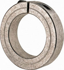 Climax Metal Products - 1-15/16" Bore, Aluminum, One Piece Clamp Collar - 3" Outside Diam, 11/16" Wide - Americas Industrial Supply