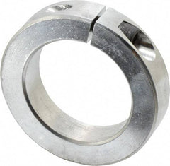 Climax Metal Products - 2" Bore, Aluminum, One Piece Clamp Collar - 3" Outside Diam, 11/16" Wide - Americas Industrial Supply