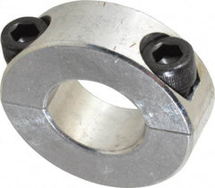 Climax Metal Products - 3/4" Bore, Aluminum, Two Piece Shaft Collar - 1-1/2" Outside Diam, 1/2" Wide - Americas Industrial Supply