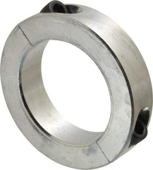 Climax Metal Products - 2" Bore, Aluminum, Two Piece Shaft Collar - 3" Outside Diam, 11/16" Wide - Americas Industrial Supply