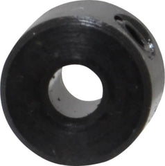 Climax Metal Products - 1/8" Bore, Steel, Set Screw Shaft Collar - 3/8" Outside Diam, 1/4" Wide - Americas Industrial Supply