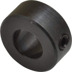 Climax Metal Products - 1/2" Bore, Steel, Set Screw Shaft Collar - 1" Outside Diam, 7/16" Wide - Americas Industrial Supply