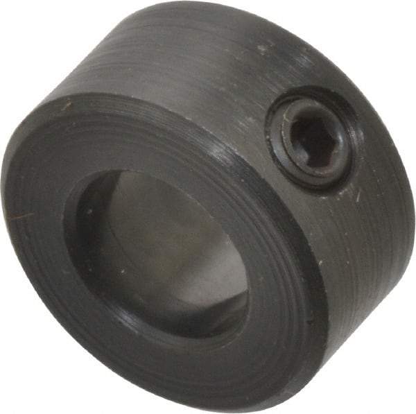 Climax Metal Products - 8mm Bore, Steel, Set Screw Shaft Collar - 5/8" Outside Diam - Americas Industrial Supply