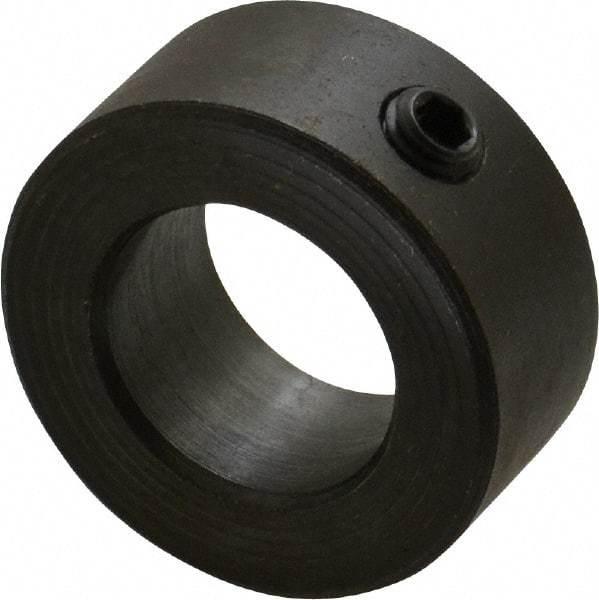 Climax Metal Products - 18mm Bore, Steel, Set Screw Shaft Collar - 1-1/4" Outside Diam - Americas Industrial Supply