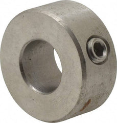 Climax Metal Products - 10mm Bore, Stainless Steel, Set Screw Shaft Collar - 7/8" Outside Diam - Americas Industrial Supply