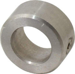 Climax Metal Products - 15mm Bore, Stainless Steel, Set Screw Shaft Collar - 1" Outside Diam - Americas Industrial Supply