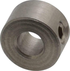 Climax Metal Products - 3/16" Bore, Stainless Steel, Set Screw Shaft Collar - 7/16" Outside Diam, 1/4" Wide - Americas Industrial Supply