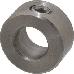 Climax Metal Products - 3/8" Bore, Stainless Steel, Set Screw Shaft Collar - 3/4" Outside Diam, 3/8" Wide - Americas Industrial Supply