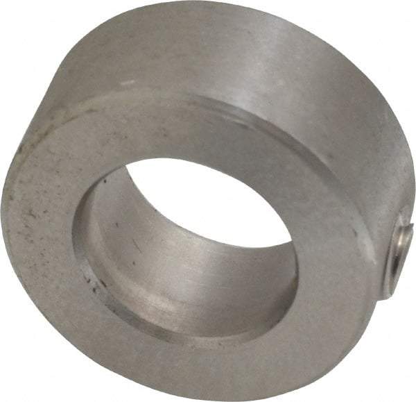 Climax Metal Products - 9/16" Bore, Stainless Steel, Set Screw Shaft Collar - 1" Outside Diam, 7/16" Wide - Americas Industrial Supply