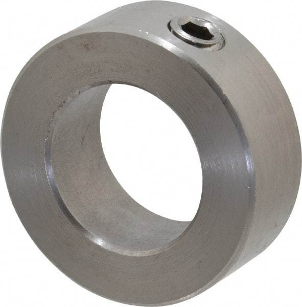 Climax Metal Products - 7/8" Bore, Stainless Steel, Set Screw Shaft Collar - 1-1/2" Outside Diam, 9/16" Wide - Americas Industrial Supply