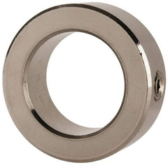 Climax Metal Products - 1-3/8" Bore, Stainless Steel, Set Screw Shaft Collar - 2-1/8" Outside Diam, 3/4" Wide - Americas Industrial Supply