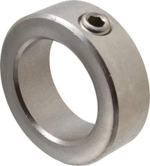 Climax Metal Products - 1-3/4" Bore, Stainless Steel, Set Screw Shaft Collar - 2-5/8" Outside Diam, 7/8" Wide - Americas Industrial Supply