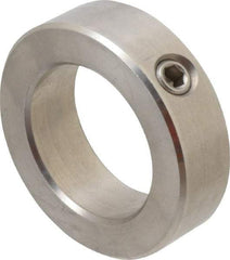 Climax Metal Products - 1-15/16" Bore, Stainless Steel, Set Screw Shaft Collar - 3" Outside Diam, 7/8" Wide - Americas Industrial Supply