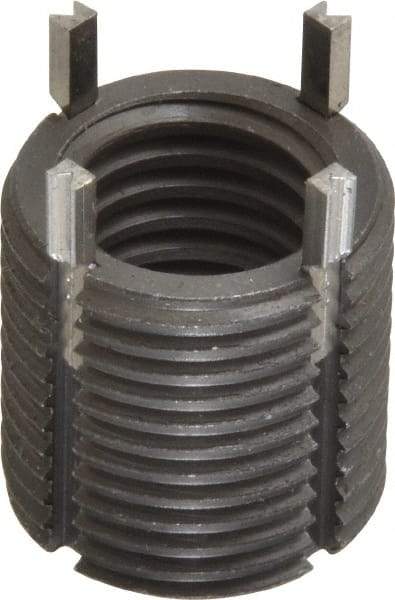 Recoil - 5/8-11 Internal, 7/8-14 External, 22mm Insert Length, Heavy Duty Keylocking Thread Inserts - Carbon Steel, Zinc Phosphate Finish, Grade C1215 - Americas Industrial Supply