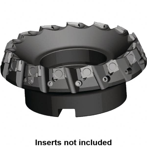 Kennametal - 8" Cut Diam, 2-1/2" Arbor Hole, 5.89mm Max Depth of Cut, 20° Indexable Chamfer & Angle Face Mill - 16 Inserts, SPHX 1205... Insert, Right Hand Cut, 16 Flutes, Series Fix-Perfect - Americas Industrial Supply