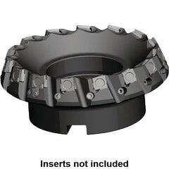 Kennametal - 8" Cut Diam, 2-1/2" Arbor Hole, 5.89mm Max Depth of Cut, 20° Indexable Chamfer & Angle Face Mill - 16 Inserts, SPHX 1205... Insert, Right Hand Cut, 16 Flutes, Series Fix-Perfect - Americas Industrial Supply