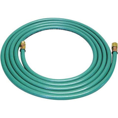Dynabrade - 8mm ID x 12.7" OD 12' Long Multipurpose Air Hose - Male/Female Ends, 90 Working psi, Green - Americas Industrial Supply