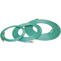Dynabrade - 8mm ID x 12.7" OD 12' Long Multipurpose Air Hose - Male/Male Ends, 90 Working psi, Green - Americas Industrial Supply