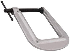 Wilton - Light-Duty 3" Max Opening, 4-1/2" Throat Depth, Ductile Iron Standard C-Clamp - 700 Lb Capacity, 0" Min Opening, Deep Throat - Americas Industrial Supply