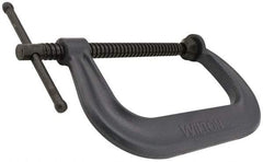 Hargrave - Regular-Duty 12" Max Opening, 5-3/4" Throat Depth, Forged Steel Standard C-Clamp - 9,500 Lb Capacity, 0" Min Opening, Extra Deep Throat - Americas Industrial Supply