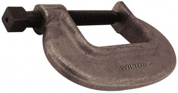 Wilton - Extra Heavy-Duty 3-5/16" Max Opening, 2-5/16" Throat Depth, Forged Steel Standard C-Clamp - 16,250 Lb Capacity, 0" Min Opening, Standard Throat Depth, Cold Drawn Steel Screw - Americas Industrial Supply
