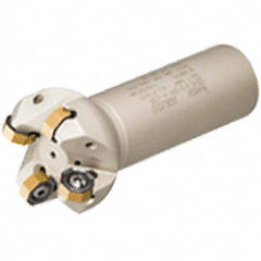 Iscar - 45° Lead Angle, 50.4mm Max Cut Diam, 40mm Min Cut Diam, 3.5mm Max Depth of Cut, Indexable Chamfer and Angle End Mill - 4 Inserts, ONMU 0505 Insert Style, 110mm Overall Length, Through Coolant, Straight Shank - Americas Industrial Supply