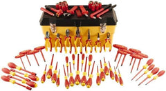 Wiha - 66 Piece Insulated Hand Tool Set - Comes in Molded Case - Americas Industrial Supply