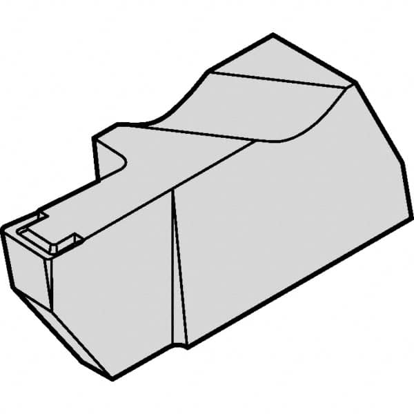 Kennametal - 2M250NGD K Grade KC5010, 2.5mm Cutting Width Carbide Grooving Insert - 5.08mm Max Depth of Cut, Left Hand, 0.19mm Corner Radius, AlTiN Finish - Americas Industrial Supply