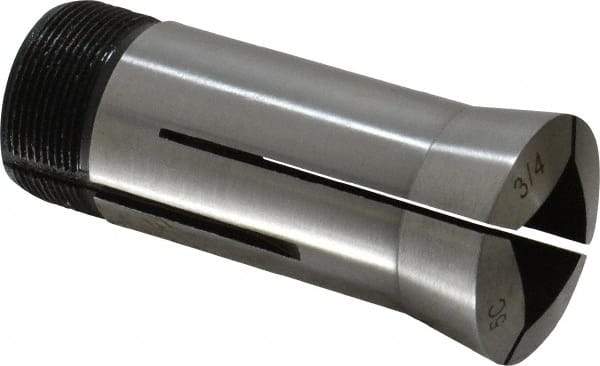 Interstate - 3/4 Inch 5C Square Collet - 3.28" Overall Length, 1.041-24 Internal Thread Size, Steel, 0.0039 Inch TIR - Exact Industrial Supply