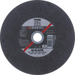 PFERD - 14" Aluminum Oxide Cutoff Wheel - 1/8" Thick, 1" Arbor, Use with Stationary Tools - Americas Industrial Supply