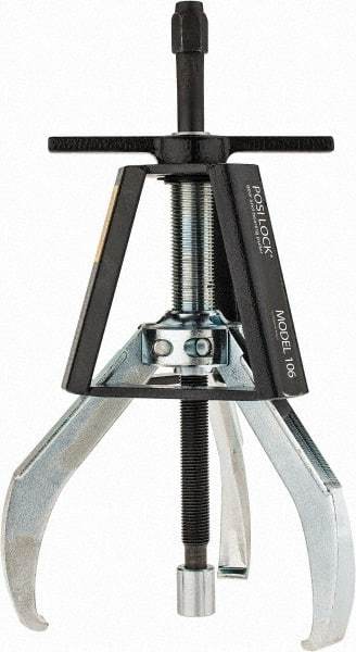 Posi Lock Puller - 7" Spread, 10 Ton Capacity, Puller - 6" Reach, 13" Long, For Bearings, Gears & Pulleys - Americas Industrial Supply