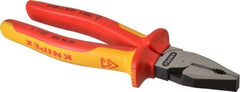 Knipex - 8" OAL, 1/2" Capacity, Lineman's - 1-7/16" Jaw Length x 1" Jaw Width - Americas Industrial Supply