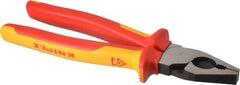 Knipex - 9" OAL, 9/16" Capacity, Lineman's - 1-5/8" Jaw Length x 1-3/16" Jaw Width - Americas Industrial Supply