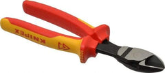 Knipex - 8" OAL, 5/32" Capacity, Diagonal Cutter - 7/8" Jaw Length x 1-1/8" Jaw Width - Americas Industrial Supply