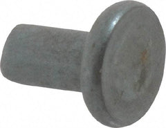 RivetKing - 0.15" Body Diam, Flat Steel Tinners Solid Rivet - 0.291" Length Under Head - Americas Industrial Supply